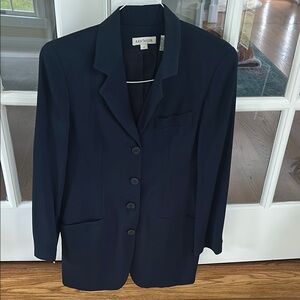 Ann Taylor Blue Blazer and Textured Fabric, matching slacks🌿